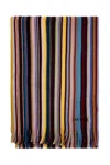 Paul Smith Striped-intarsia Wool Scarf In Multicolor