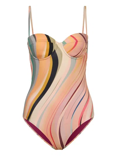 Paul Smith Swirl Swimsuit In Multi