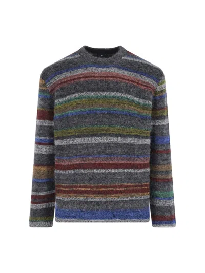 PAUL SMITH MULTICOLOUR COTTON BLEND STRIPED SWEATER