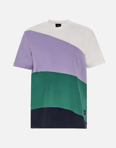 Paul Smith Multicolour Cotton T Shirt With Logo Patch