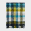Paul Smith Multicolour Merino Wool Check Blanket Green In Multi