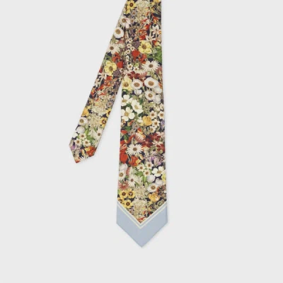 Paul Smith Multicolour Silk 'botanical Floral' Tie Blue