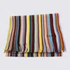 Paul Smith Striped-intarsia Wool Scarf In Red