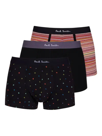 PAUL SMITH MULTICOLOURED ELASTICATED BOXER (PACK OF THREE)
