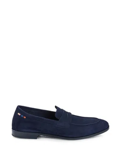 Paul Smith Murano Suede Penny-slot Loafers In Blue