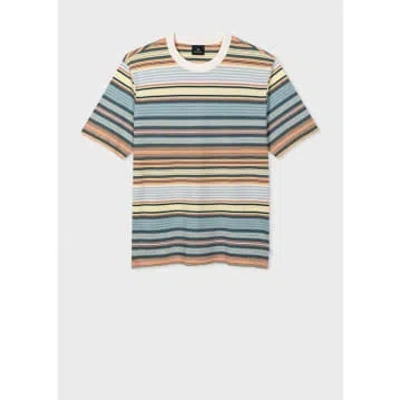 Paul Smith Muted Light Striped T-shirt Col: 15 Goose Beak, Size: M In Multi