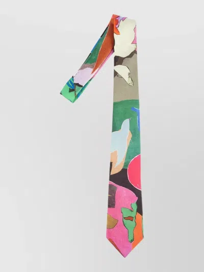 Paul Smith Narrow Neckwear And Bow Tie Pointed Tip In Multi