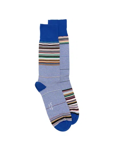 Paul Smith Nash Odd Mismatched Socks In Blue