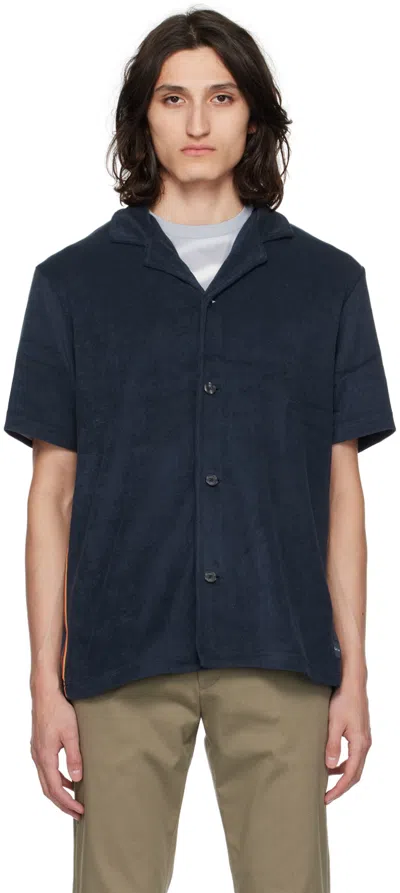 Paul Smith Navy Artist Stripe Shirt In 48 Blues