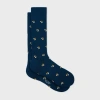 Paul Smith Navy 'bee' Pattern Socks Blue In Blue
