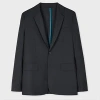 Paul Smith Navy Bi-stretch Wool Blazer Blue In Blue