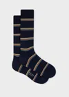 Paul Smith Navy Block 'signature Stripe' Socks Blue In Blue