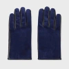 Paul Smith Navy Blue Cord Gloves In Blue