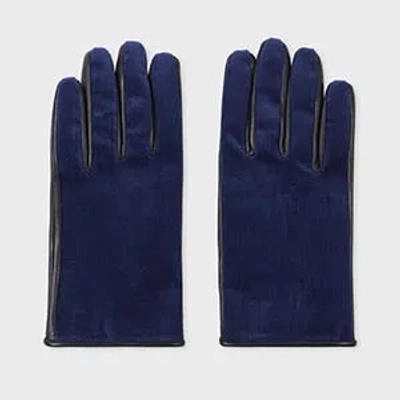 Paul Smith Navy Blue Cord Gloves