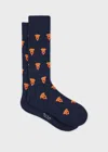 Paul Smith Navy Blue Cotton-blend Dog Socks In Blue