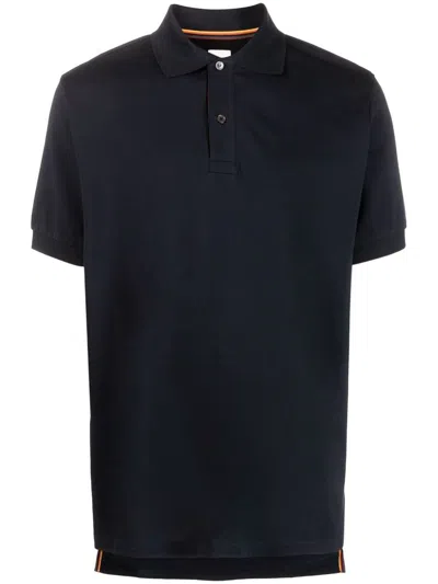 Paul Smith Navy Blue Cotton Polo Shirt