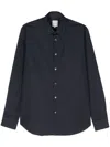 Paul Smith Cotton Poplin Shirt In Navy Blue