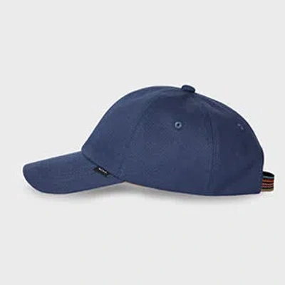 Paul Smith Navy Blue Cotton 'signature Stripe' Cap