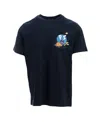 PAUL SMITH NAVY BLUE LOGO PRINTED T-SHIRT