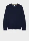 Paul Smith Navy Blue Merino Wool Sweater In Blue