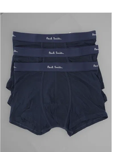 Paul Smith Navy Blue Organic Cotton Triple Pack Boxer