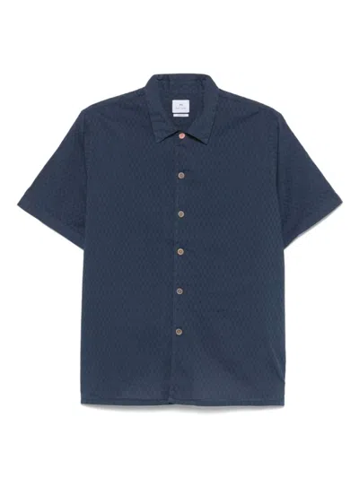 PAUL SMITH NAVY BLUE SHORT SLEEVES SHIRT