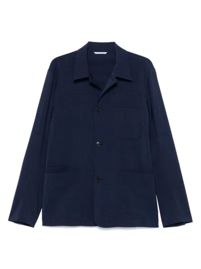 PAUL SMITH NAVY BLUE TWO-BUTTON JACKET