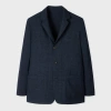 Paul Smith Navy Check Stretch-wool Patch-pocket Blazer Blue In Blue