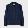 Paul Smith Checked-pattern Zip-front Shirt Jacket In Blue