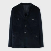 Paul Smith Navy Corduroy Patch-pocket Blazer Blue In Blue