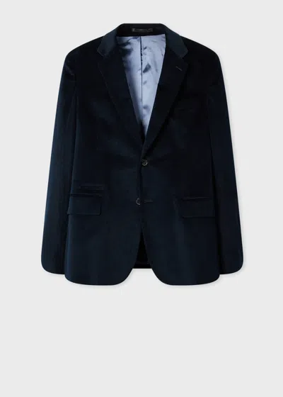 Paul Smith Navy Cotton And Wool-blend Corduroy Blazer Blue