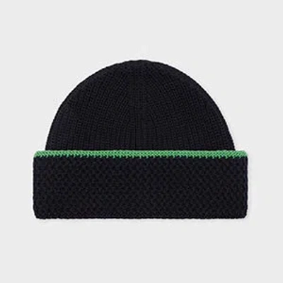Paul Smith Navy Cotton Beanie Blue