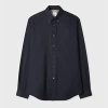 Paul Smith Navy Cotton-lyocell Flannel Shirt Blue In Blue