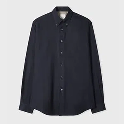 Paul Smith Navy Cotton-lyocell Flannel Shirt Blue