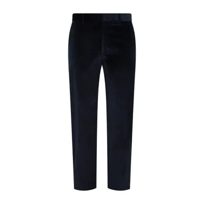 Paul Smith Navy Cotton Pants In Black