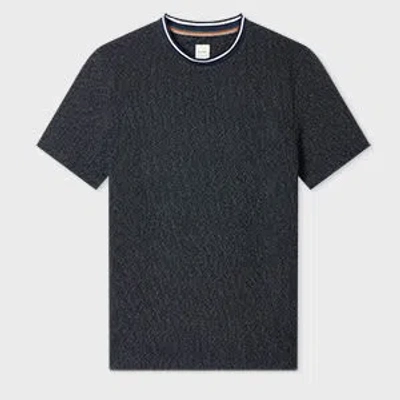 Paul Smith Navy Cotton-pique Contrast Collar T-shirt Blue