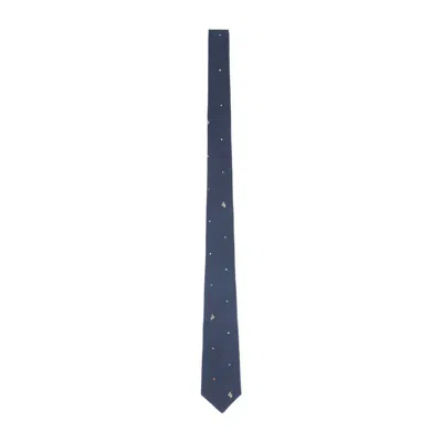 Paul Smith Navy Dot Rabbit Tie In Blue