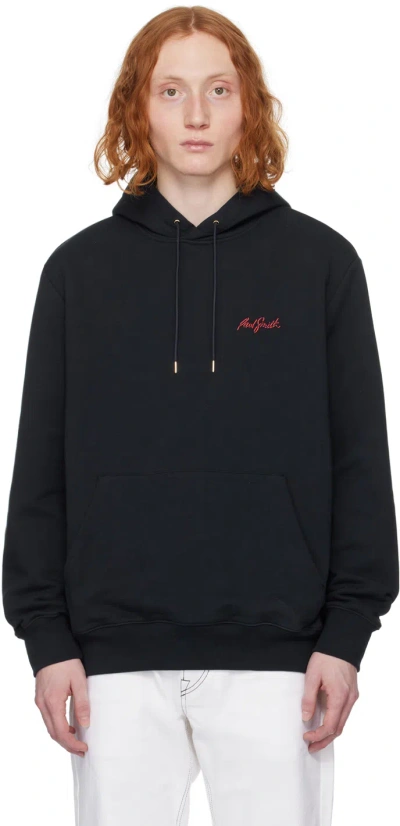 Paul Smith Navy Embroidered Hoodie In 49 Navy