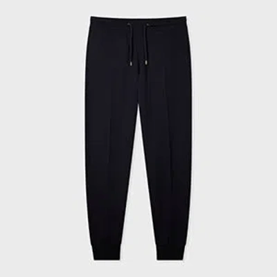 Paul Smith Navy Embroidered Pocket Joggers Blue In Black