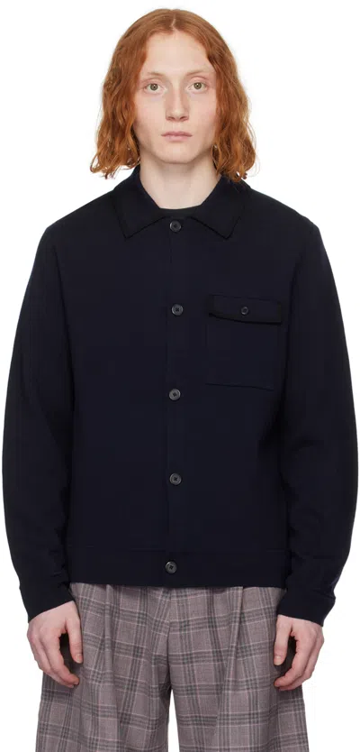 Paul Smith Navy Heavyweight Jacket In 49 Blues