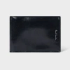 Paul Smith Navy Interior 'signature Stripe' Trim Folded Card Holder Blue In Blue