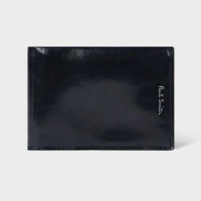 Paul Smith Navy Interior 'signature Stripe' Trim Folded Card Holder Blue