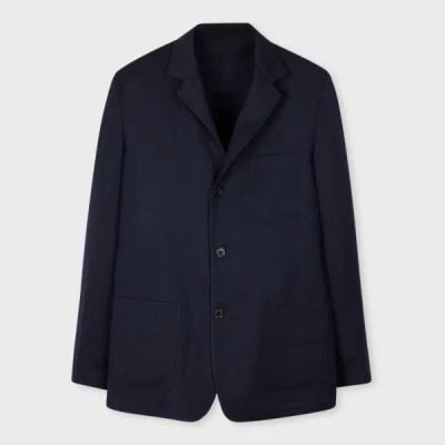Paul Smith Navy Lightweight Wool Work Jacket Blue