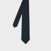 Paul Smith Navy Linen-silk Blend Textured Tie Blue In Blue