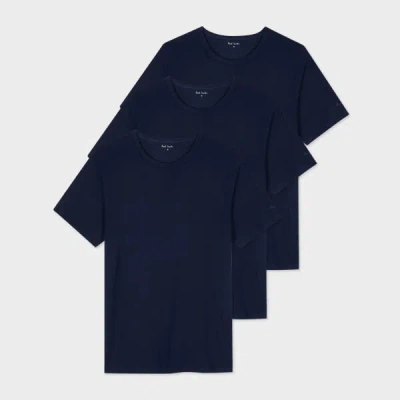 Paul Smith Navy Modal Lounge T-shirts Three Pack Blue