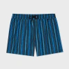 Paul Smith Navy Multi-stripe Swim Shorts Blue In Blue
