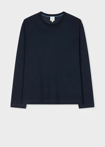 Paul Smith Navy Organic Cotton Fine Knit Sweater Blue