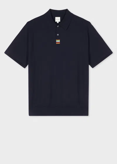 Paul Smith Mens Sweater Ss Polo Blue