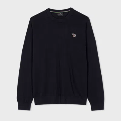 Paul Smith Mens Sweater Crew Neck Zeb Bad In Navy