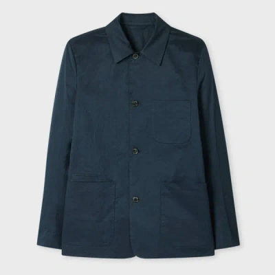 Paul Smith Navy Peached Nylon-blend Work Jacket Blue